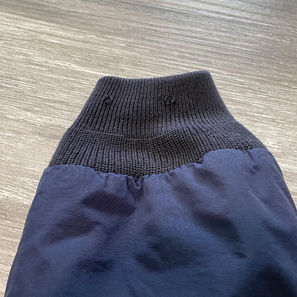 L.L.Bean Navy Men's Warm-Up Jacket with Gray Inner Fleece Lining & Zip Pockets - Picture 12 of 13